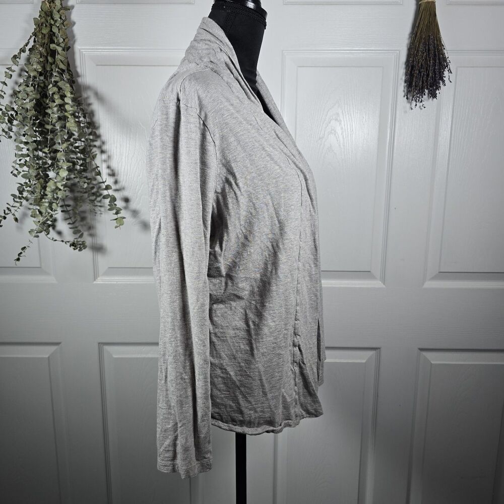 Coldwater Creek Women's Gray Knit Open Front Cardigan Sweater XL(18) - Picture 2 of 9